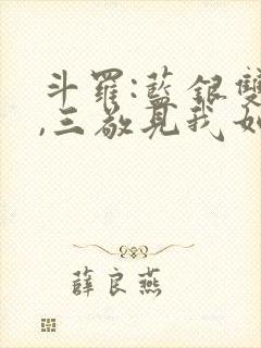 斗罗:蓝银双生,三敬见我如父封面