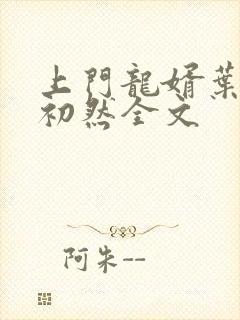 上门龙婿叶辰萧初然全文