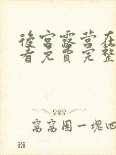 后宫露营在线观看免费完整版