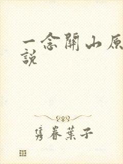 一念关山原著小说
