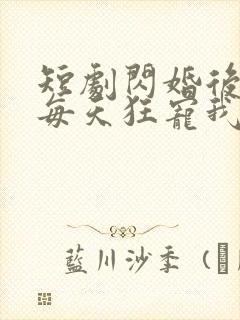 短剧闪婚后大叔每天狂宠我