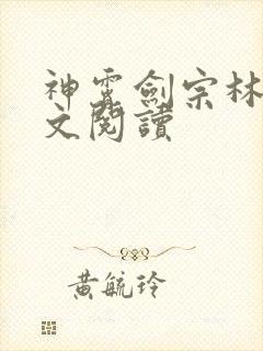 神霄剑宗林枫全文阅读