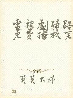 电视剧归路全集免费播放完整版高清