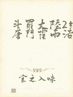 斗罗大陆2绝世唐门霍雨浩结局封面