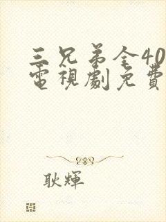 三兄弟全40集电视剧免费观看