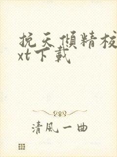 挽天倾精校版txt下载封面