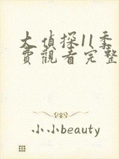 大侦探11季免费观看完整版