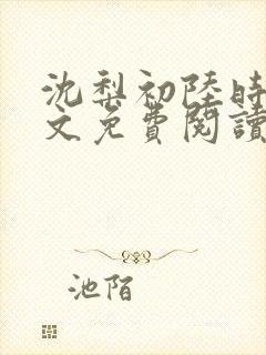 沈梨初陆时霁全文免费阅读最新章节封面