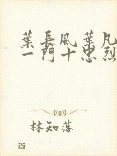 叶长风叶凡小说一门十忠烈封面