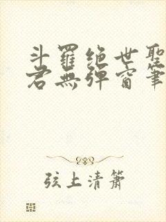 斗罗绝世圣邪帝君无弹窗笔趣阁