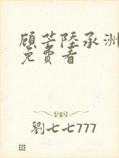 顾芒陆承洲小说免费看