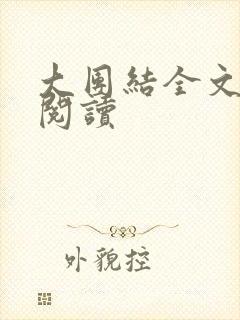 大团结全文免费阅读封面