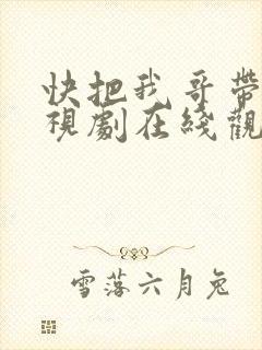 快把我哥带走电视剧在线观看免费