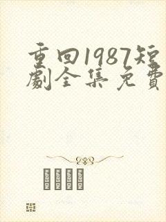 重回1987短剧全集免费观看高清封面