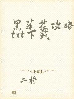 黑莲花攻略手册txt下载