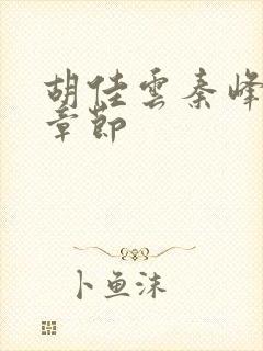 胡佳云秦峰最新章节