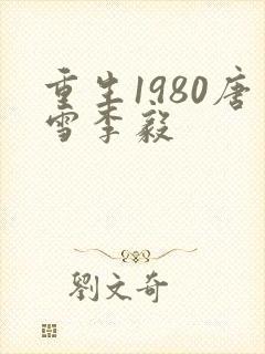 重生1980唐雪李毅
