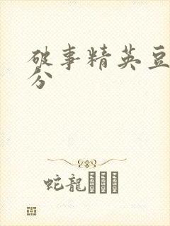 破事精英豆瓣评分封面