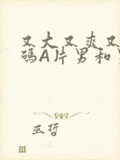 又大又爽又黄无码A片男和男封面