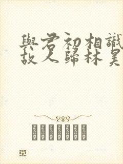 与君初相识恰似故人归林昊青封面