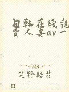 日韩在线观看免费人妻av一区