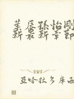 叶辰孙怡刚刚更新最新章节免费阅读封面