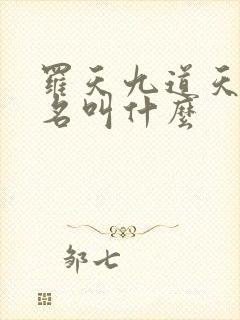 罗天九道天书书名叫什么封面