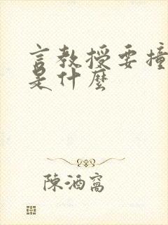 言教授要撞坏了是什么