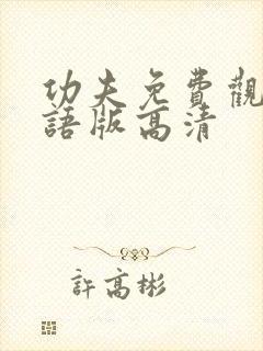 功夫免费观看国语版高清