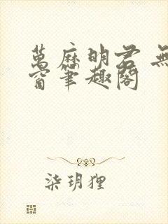 万历明君 无弹窗笔趣阁封面