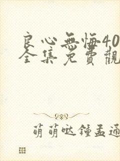 良心无悔40集全集免费观看