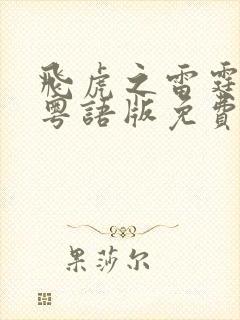 飞虎之雷霆极战粤语版免费观看封面