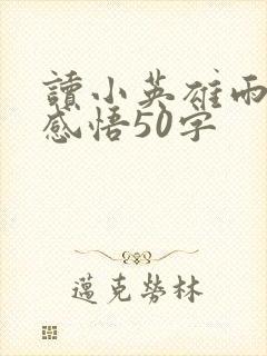 读小英雄雨来的感悟50字封面