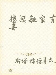 杨思敏家有日本妻