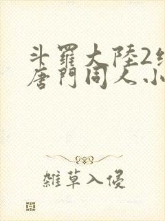 斗罗大陆2绝世唐门同人小说