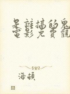 是谁搞的鬼美国电影免费观看封面