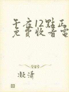 午夜12点正片免费收看电影