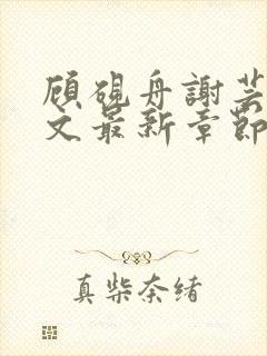 顾砚舟谢芸琛全文最新章节免费阅读