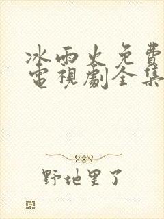 冰雨火免费观看电视剧全集高清