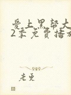 爱上黑帮大佬第2季免费播放全集在线观看