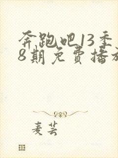 奔跑吧13季第8期免费播放