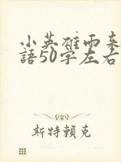 小英雄雨来推荐语50字左右封面