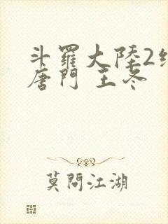 斗罗大陆2绝世唐门 王冬