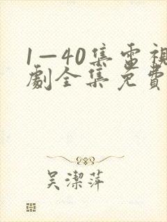 1—40集电视剧全集免费观看