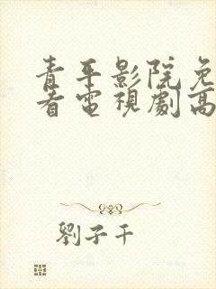 青平影院免费观看电视剧高清西瓜