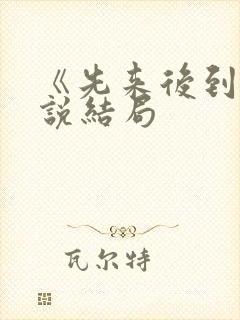 《先来后到》小说结局封面