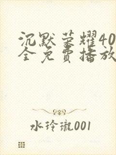 沉默荣耀40集全免费播放在线观看