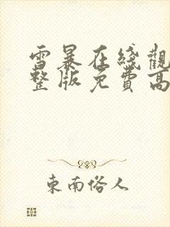 雪暴在线观看完整版免费高清封面