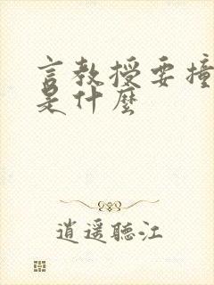 言教授要撞坏了是什么