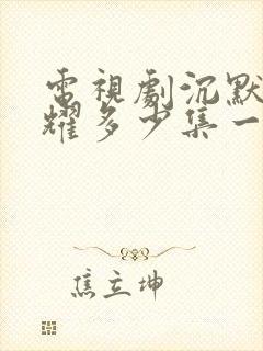 电视剧沉默的荣耀多少集一共多少集啊